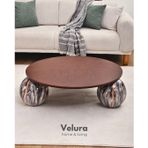 Velura Küre Orta Sehpa - Dune - Yuvarlak Ceviz Mdf