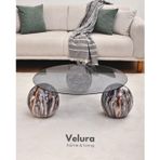 Velura Küre Orta Sehpa - Dune - Yuvarlak Füme Cam