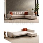 Velura Rivaldu Bazalı Köşe Takımı - Krem