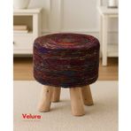 Velura Silk Black - Puf