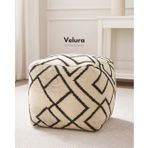 Velura Waylon Ivory Black - Puf
