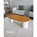 Velura Zag Orta Sehpa - Meşe Tabla & Taş Desen Ayak