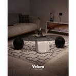 Velura Zaro Sehpa Desenli - Siyah Ayak - Füme Cam