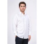 Velvarde Slim Fit Italyan Yaka Non-Iron Twıll Beyaz Gömlek - 3XL