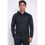 Velvarde Slim Fit Non-Iron Twıll Siyah Gömlek - XL