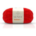 Velvet Slim El Örgü Ipi Battaniye Ipi Kazak Ipi Amigurumi Ipliği Bebek Battaniye Ipi Kadife Ip Amigurumi Ip - Kırmızı