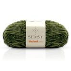 Velvet Slim El Örgü Kazak Ipi Bebek Battaniye Kadife Amigurumi İp (Haki)