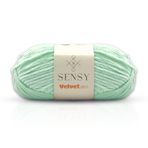 Velvet Slim El Örgü Kazak Ipi Bebek Battaniye Kadife Amigurumi İp (Mint)
