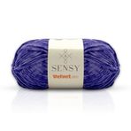 Velvet Slim El Örgü Kazak Ipi Bebek Battaniye Kadife Amigurumi İp (Mor)