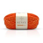 Velvet Slim El Örgü Kazak Ipi Bebek Battaniye Kadife Amigurumi İp (Turuncu)