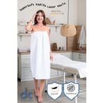 velvettowels SuperSoft Kadife Kadın Sauna, Plaj Eteği ve Lazer Havlusu Beyaz 88x150 Cm
