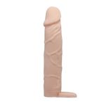 Velvexnoir 5 Cm Dolgulu Realistik Penis Kılıfı Uzatmalı Prezervatif