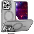 Velvoria iPhone 15 Pro Max 6.7" Cyrenn Magsafe Kılıf + Lens Koruyucu Titanyum Grisi