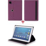 Velvoria Polypad Q10 - 10.1" Tablet Uyumlu Standlı Tablet Kılıfı + Nano Ekran Koruyucu - Mor