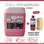 Velvox Cilalı Oto Şampuanı Oto Köpüğü 5L + 500 ml Hediye ve Köpürtme Süngeri | PH Nötr Konsantre Araç Şampuanı, Bol Köpüklü Profesyonel Oto Yıkama Köpüğü