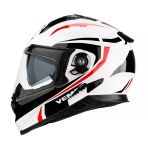 Vemar Zephır Kapalı Kask - Beyaz Kırmızı