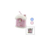 Vemora BÜYÜK=18X16X18CM EV MODELİ KİLİTLİ RENKLİ PLASTİK ÇOCUK KUMBARA TAVŞAN FİGÜRLÜ (5166)