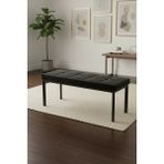 Vena 105X40 Bench - Babyface Kumaş Çımalı Döşeme Puf Bench - Siyah