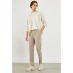 VENA Erkek Alfred Beli Lastikli Slim Straight Gofre Pantolon - Gri