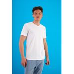 Vena Erkek Nick Beyaz V Yaka Slim Fit Basic Tişört - 2XL