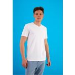 VENA Erkek Nick Beyaz V Yaka Slim Fit Basic Tişört - 2y2423824-022