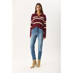 VENA Kadın Maria Dirty Med Blue Slim Mom Jean Pantolon - Dirty Med Blue