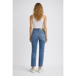 VENA Kadın Maria Yıpratmalı Tint Dark Blue Slim Mom Jean Pantolon - Tint Dark Blue