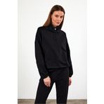 VENA Kadın Norah Siyah Yakası Detaylı Regular Fit Sweatshirt