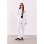 VENA Marla Renkli Yüksek Bel Slouchy Jogger Pantolon - BEYAZ