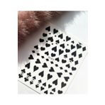 Venalisa Maça Tırnak Sticker Nail Art Tırnak Süsleme Etiket JO-877 Siyah