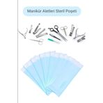 Venalisa MİNİ BOY (SADECE UÇLAR SIĞABİLİR) 200 Adet Tırnak Pens Kronk Sterilizasyon Poşeti 57x130mm