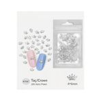 Venalisa Silver Gri Kraliçe Tacı King Taç Figürü 200 Adet Tırnak Süsleme Nail Art Charm