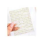 Venalisa Tırnak Sticker Nail Art Süsleme Etiket Numara Rakam Sayı Sticker Gold Renk