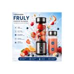 Venandin Şarjlı Taşınabilir Blender 126W | Smoothie & Buz Kırıcı | Çift Hazne 450+350 ml PORTABLE TAŞINABİLİR BLENDER FRULY