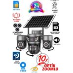 Venas 3 Motorize Kameralı 10X Optik Zoom Güneş Enerjili 4g Sım Kartlı Güvenlik Kamerası ON-G4346 ZOOM
