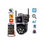 Venas Çift Kameralı 6MP Full HD Hareket Takipli Polis çakarlı Alarmlı Wifi Güvenlik Kamerası