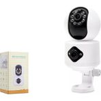 Venas RX-5700AI Çift Lensli Akıllı Bebek Kamera 3mp+3mp Icsee Wifi - Beyaz