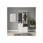 Venatto Carizma Beyaz Portmanto/Vestiyer (%100Mdf) Soft Beyaz
