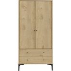 Venatto Focus 2 kapaklı 2 çekmeceli DOLAP/GARDROP(%100MDF) - Meşe