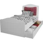 Venatto Free Yavrulu Karyola Mdf - 90 x 190 cm - Beyaz - Menekşe