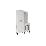 VENATTO Paris Hasırlı Portmanto/vestiyer/ayakkabılık (%100MDF)