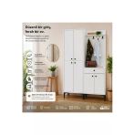 Venatto Paris Portmanto/Vestiyer /Ayakkabılık R:beyaz (%100Mdf) Mat Beyaz