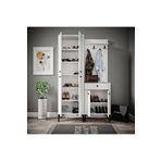 VENATTO Paris Portmanto/vestiyer /ayakkabılık R:beyaz (%100MDF)