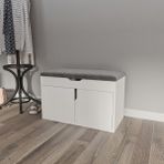 Venatto Pianno Dekoratif AYAKKABILIK(%100MDF9 - Beyaz - Gri