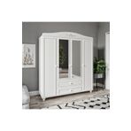 VENATTO Romantic 4 Kapılı, 2 Çekmeceli Aynalı Dolap/gardırop(%100MDF)