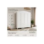Venatto Sandy 4 Kapılı Dolap/Gardırop (%100Mdf) Soft Mat Beyaz