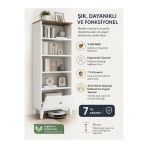 Venatto Smart Kitaplık %100Mdf) Beyaz