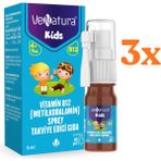venatura kids b12 metilkobalamin 5 ml sprey - 3 adet (toplam 15 ml) - dezenfektan hediyeli (%72 alkol)