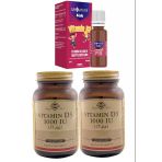 Venatura Kids Vitamin D3 Damla 20 Ml +Solgar Astragalus Root Extract 60 Kapsül+ Solgar Vitamin D3 1000Iu 100 Kapsül 2 Li