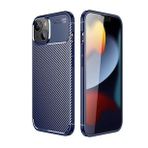 Vendas iPhone 14 Uyumlu Karbon Fiber Tasarımlı Kamera Çıkıntılı Darbe Dirençli Kılıf + 5D Cam Ekran Koruyucu